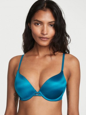 Blue Women's Victoria's Secret VERY SEXY Shine Chain Strap Lace Push-Up Bras | RS0518364